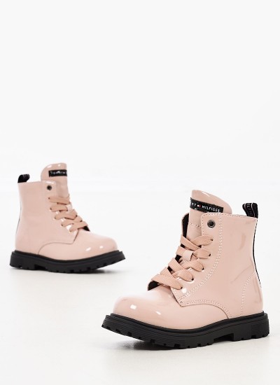 Παιδικά Μποτάκια Lcup.Bootie Ροζ ECOleather Tommy Hilfiger