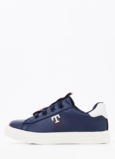 Παιδικά Παπούτσια Casual Lg.Sneaker Μπλε ECOleather Tommy Hilfiger
