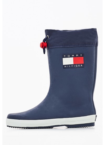 Παιδικά Μποτάκια Rain.Boot Μπλε Καουτσούκ Tommy Hilfiger