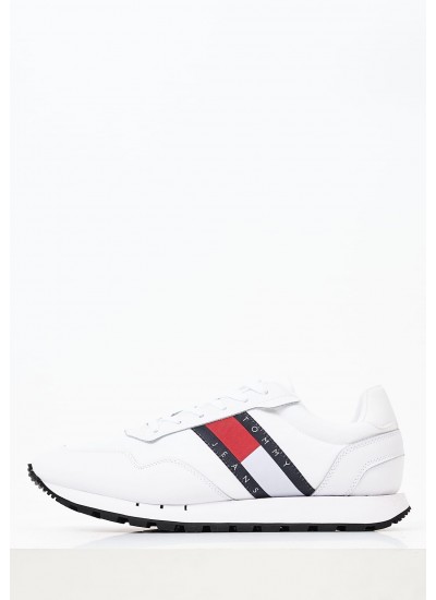 Ανδρικά Παπούτσια Casual Retro.Core Άσπρο Ύφασμα Tommy Hilfiger