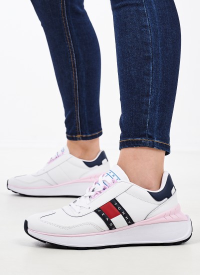 Γυναικεία Παπούτσια Casual Highcut.Basket Multi Δέρμα Tommy Hilfiger