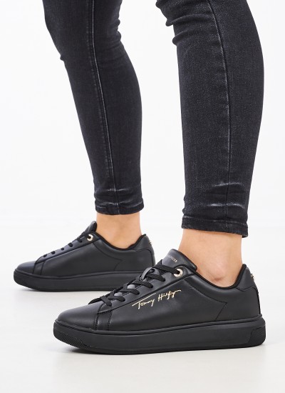 Γυναικεία Παπούτσια Casual Highcut.Basket Multi Δέρμα Tommy Hilfiger