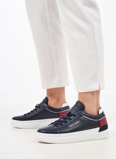 Γυναικεία Παπούτσια Casual Th.Feminine Μπλε Δέρμα Tommy Hilfiger