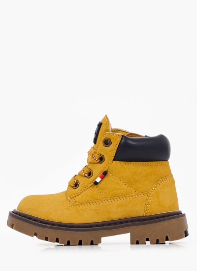 Παιδικά Μποτάκια A147X Καφέ Δέρμα Καστόρι Timberland