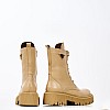 Women Boots 2253.15126 Beige Leather Mortoglou Ankle Boots Mortoglou 2253.15126-Beige