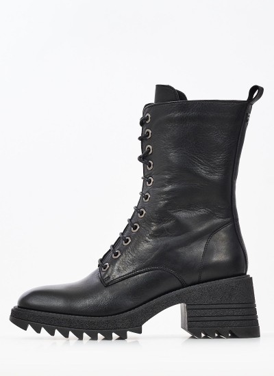 Women Sandals 1039 Black Leather Mortoglou