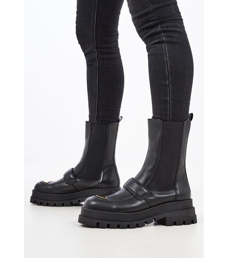 Women Boots 2254.26513 Black Leather Mortoglou