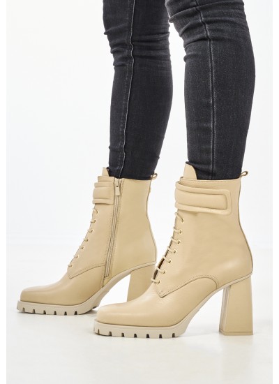 Women Boots 2254.75303 Beige Leather Mortoglou