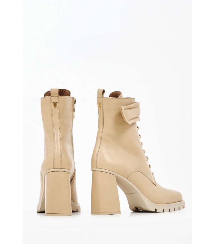 Women Boots 2254.75303 Beige Leather Mortoglou