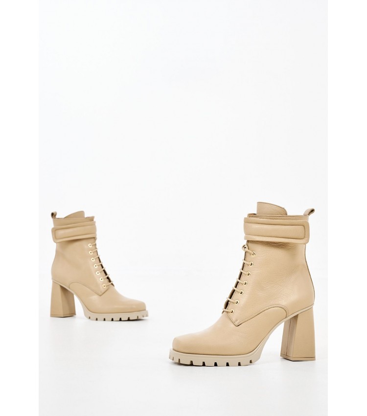 Women Boots 2254.75303 Beige Leather Mortoglou