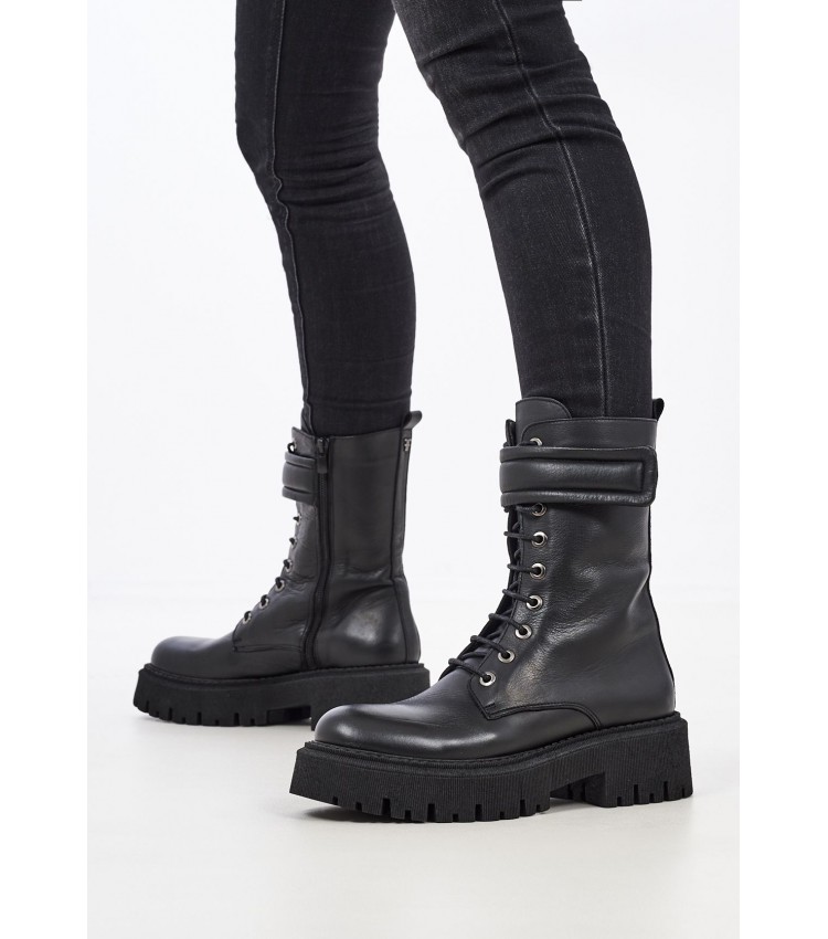 Women Boots 2256.15130 Black Leather Mortoglou