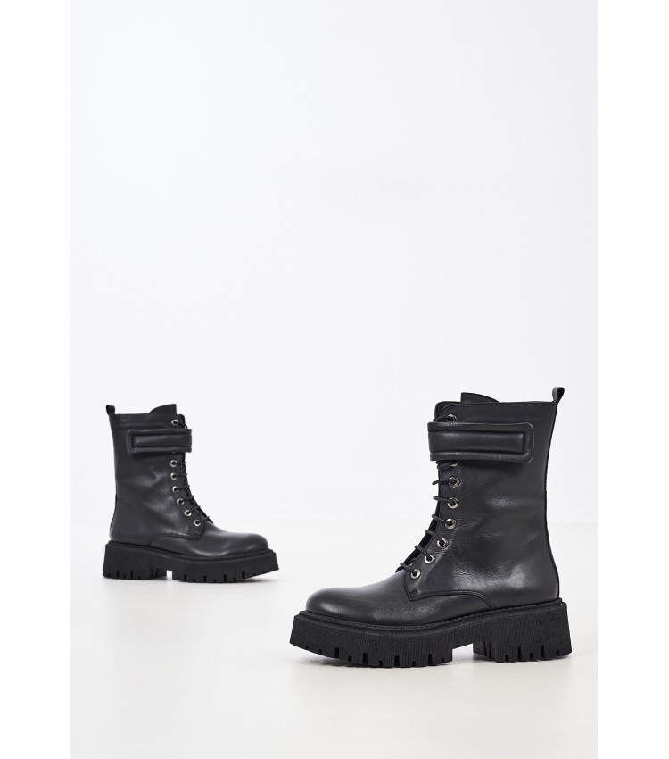 Women Boots 2256.15130 Black Leather Mortoglou