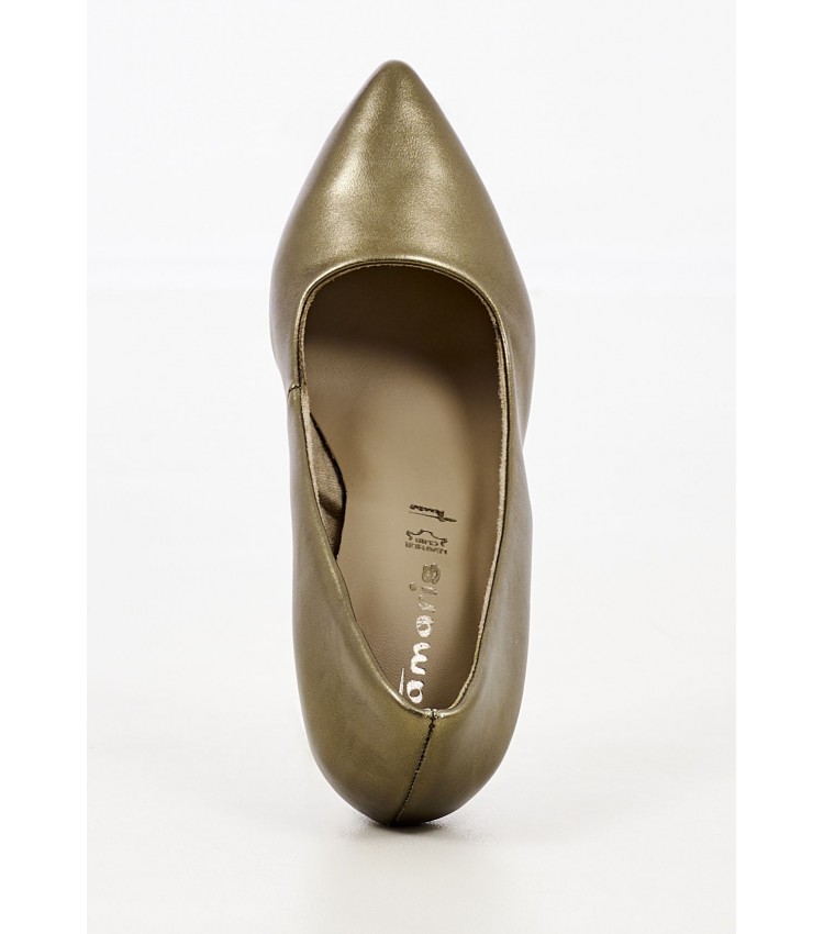 Women Pumps & Peeptoes High 22416 Bronze Leather Tamaris