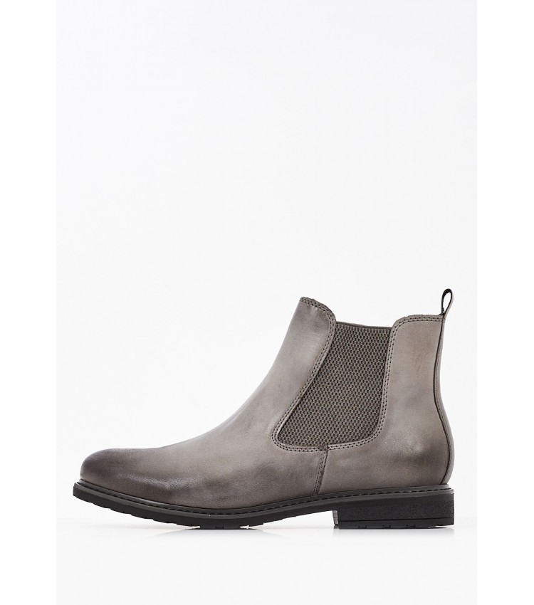 Women Boots 25056 Grey Leather Tamaris