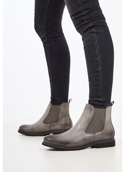 Women Boots 25056 Grey Leather Tamaris