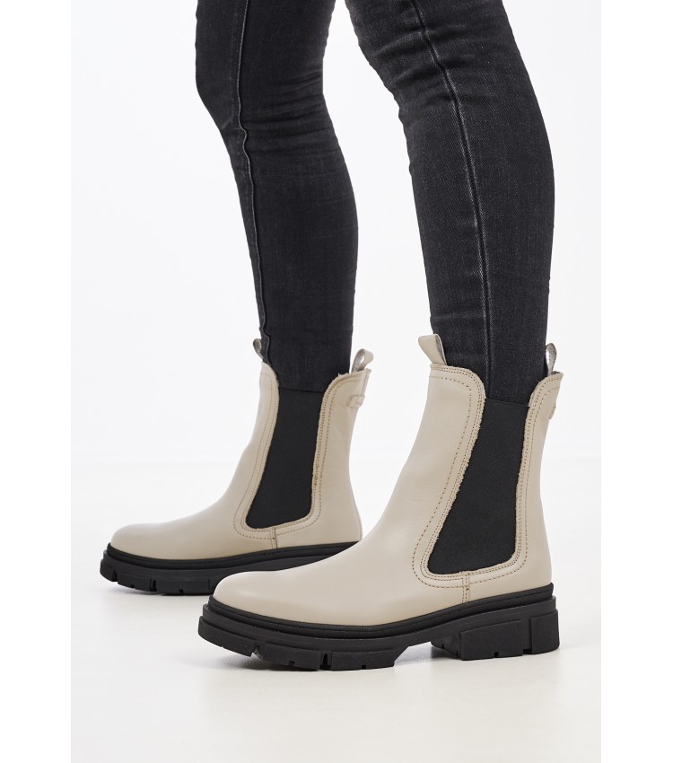 Women Boots 25901 Grey Leather Tamaris