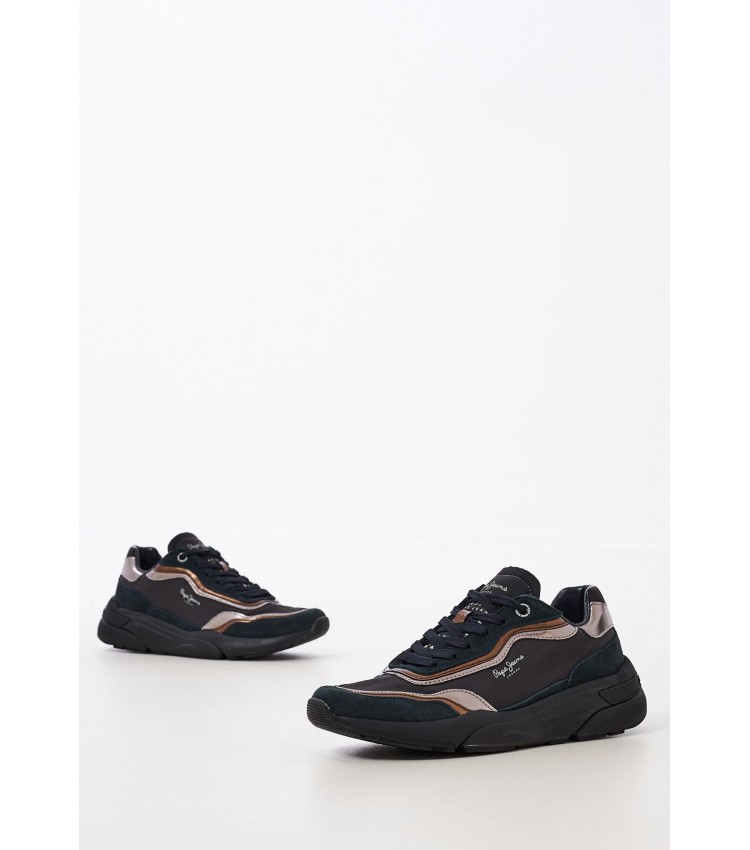 Women Casual Shoes Arrow.Pop Black Buckskin Pepe Jeans