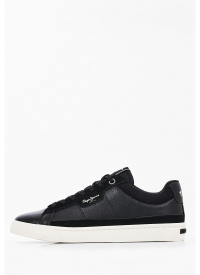 Ανδρικά Παπούτσια Casual Barry.Smart Μαύρο ECOleather Pepe Jeans