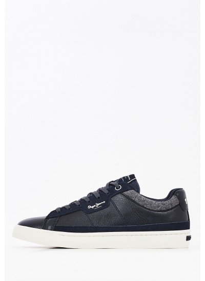 Ανδρικά Παπούτσια Casual Barry.Smart Μπλε ECOleather Pepe Jeans