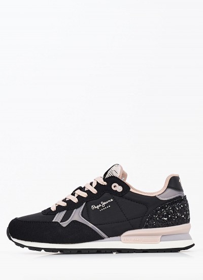 Παιδικά Παπούτσια Casual Britt.Star Μαύρο ECOleather Pepe Jeans