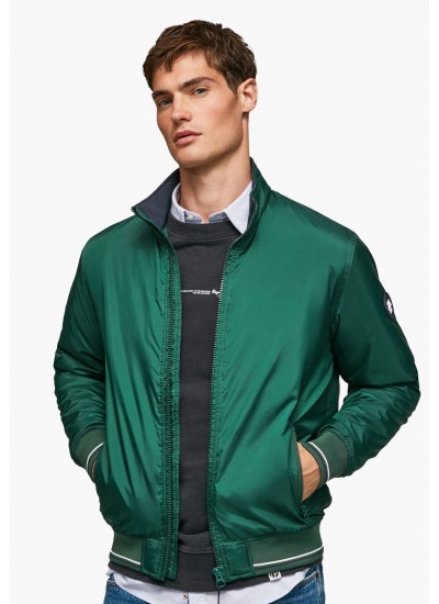 Ανδρικά Μπουφάν Jake Πράσινο Πολυεστέρα Pepe Jeans