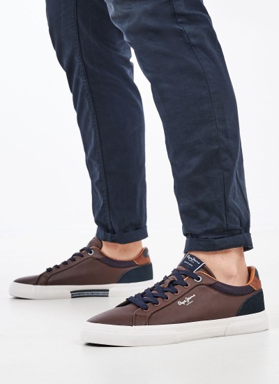 Ανδρικά Παντελόνια Callen.Crop Μαύρο Πολυεστέρα Pepe Jeans