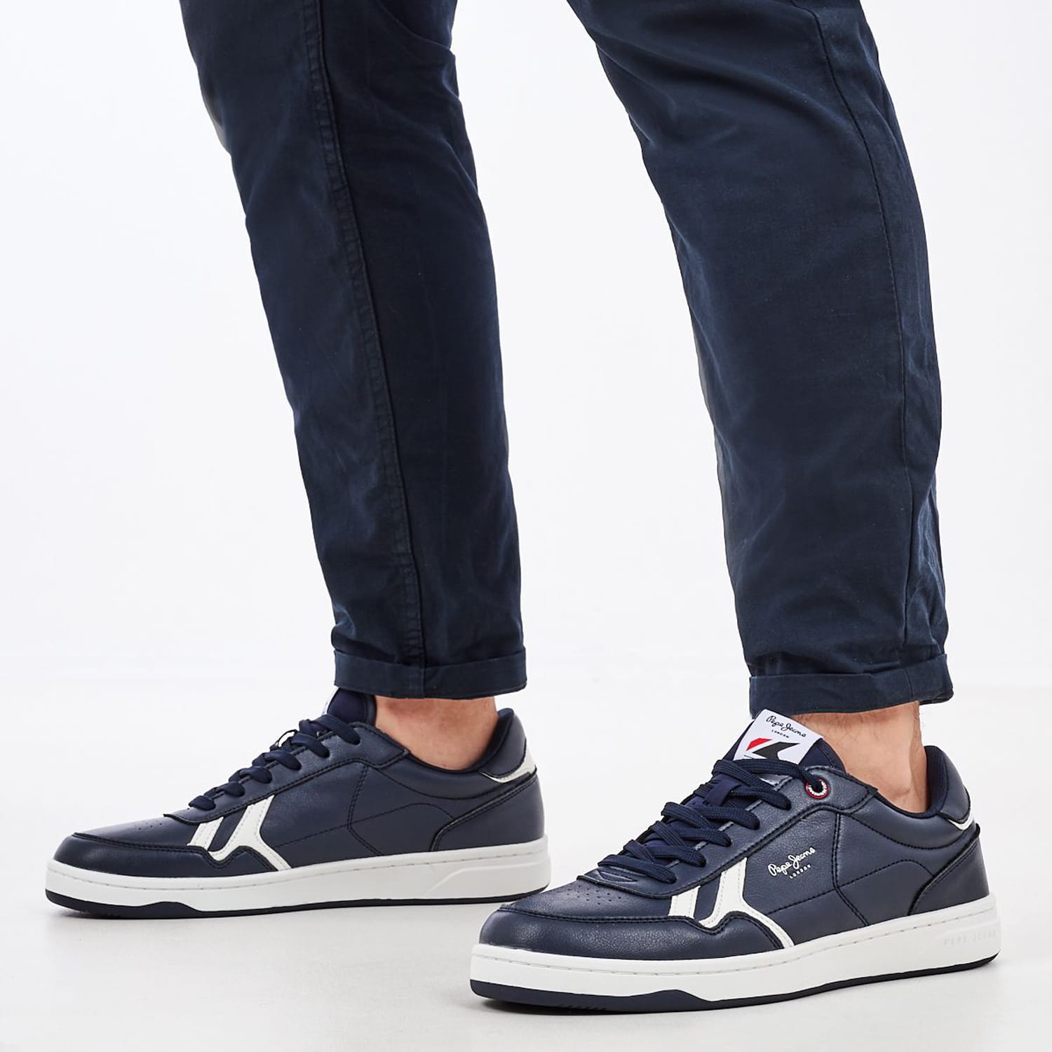 Ανδρικά Παπούτσια Casual Kore.Britt Μπλε Δέρμα Pepe Jeans