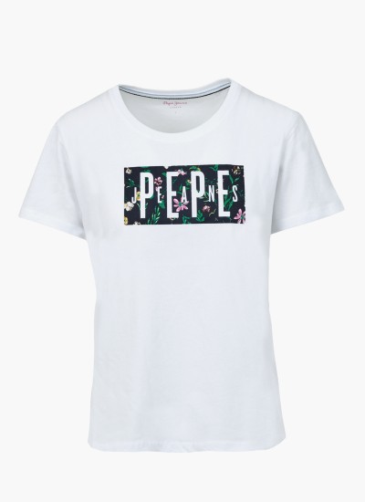 Γυναικείες Μπλούζες - Τοπ Patsy Άσπρο Βαμβάκι Pepe Jeans