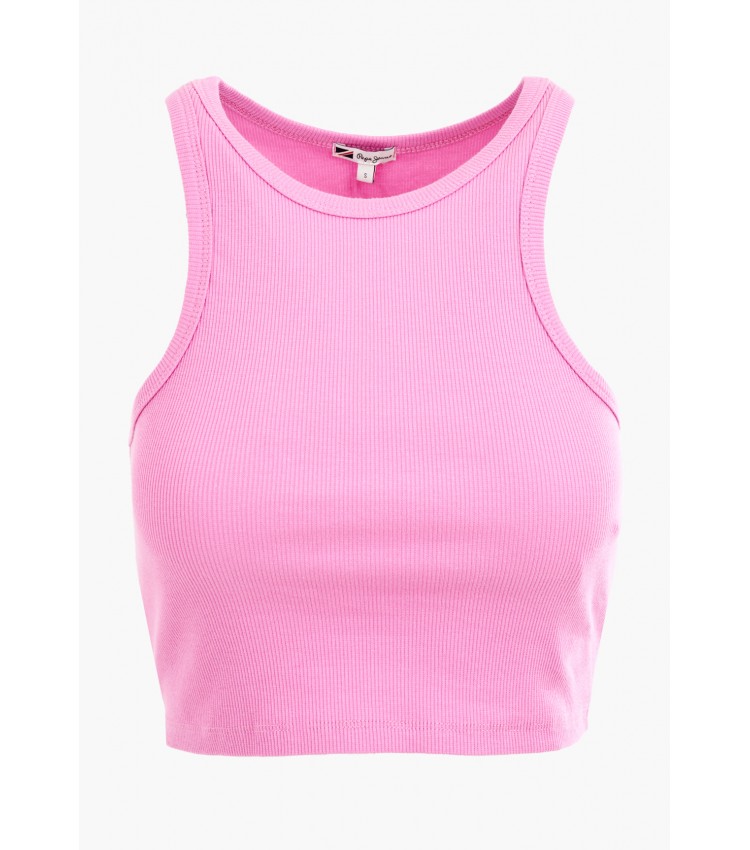 Women T-Shirts - Tops Piera Pink Cotton Pepe Jeans