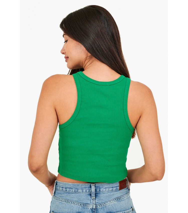 Women T-Shirts - Tops Piera Green Cotton Pepe Jeans