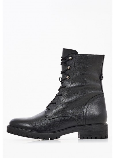 Women Boots Hoara Black Leather Geox