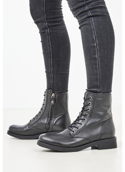 Women Boots Rawelle.A Black Leather Geox