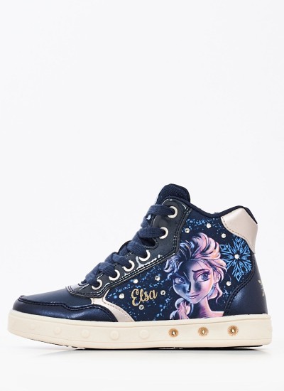 Παιδικά Μποτάκια Skylin.Grl Μπλε ECOleather Geox