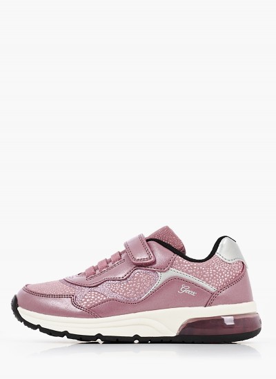 Παιδικά Παπούτσια Casual Spaceclub.Snk Ροζ ECOleather Geox