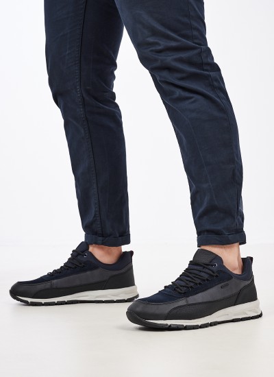 Ανδρικά Παπούτσια Casual Spherica Γκρι Ύφασμα Geox