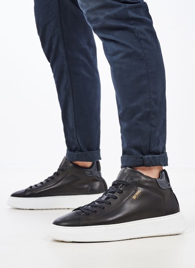 Ανδρικά Παπούτσια Casual U323 Μαύρο Δέρμα Boss shoes