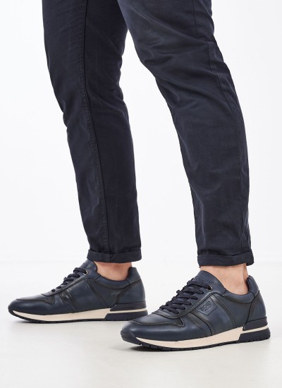 Ανδρικά Παπούτσια Casual U390 Μπλε Δέρμα Boss shoes