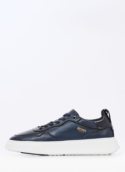 Ανδρικά Παπούτσια Casual V430 Μπλε Δέρμα Boss shoes