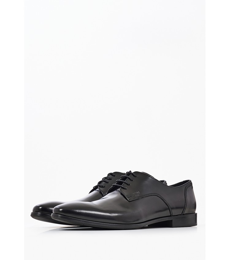 Men Shoes U4972.Flo Black Leather Boss shoes