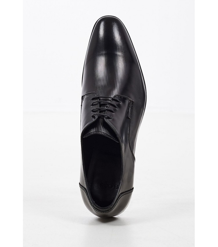 Men Shoes U4972.Rmn Black Leather Boss shoes