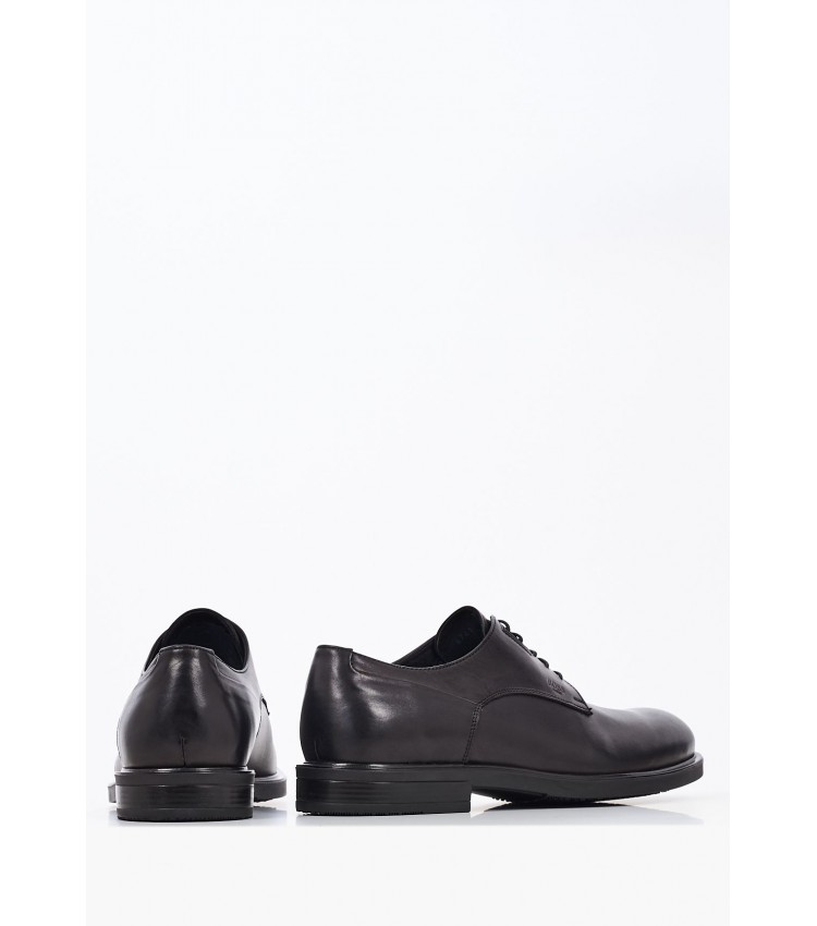 Ανδρικά Παπούτσια Δετά U6741 Μαύρο Δέρμα Boss shoes