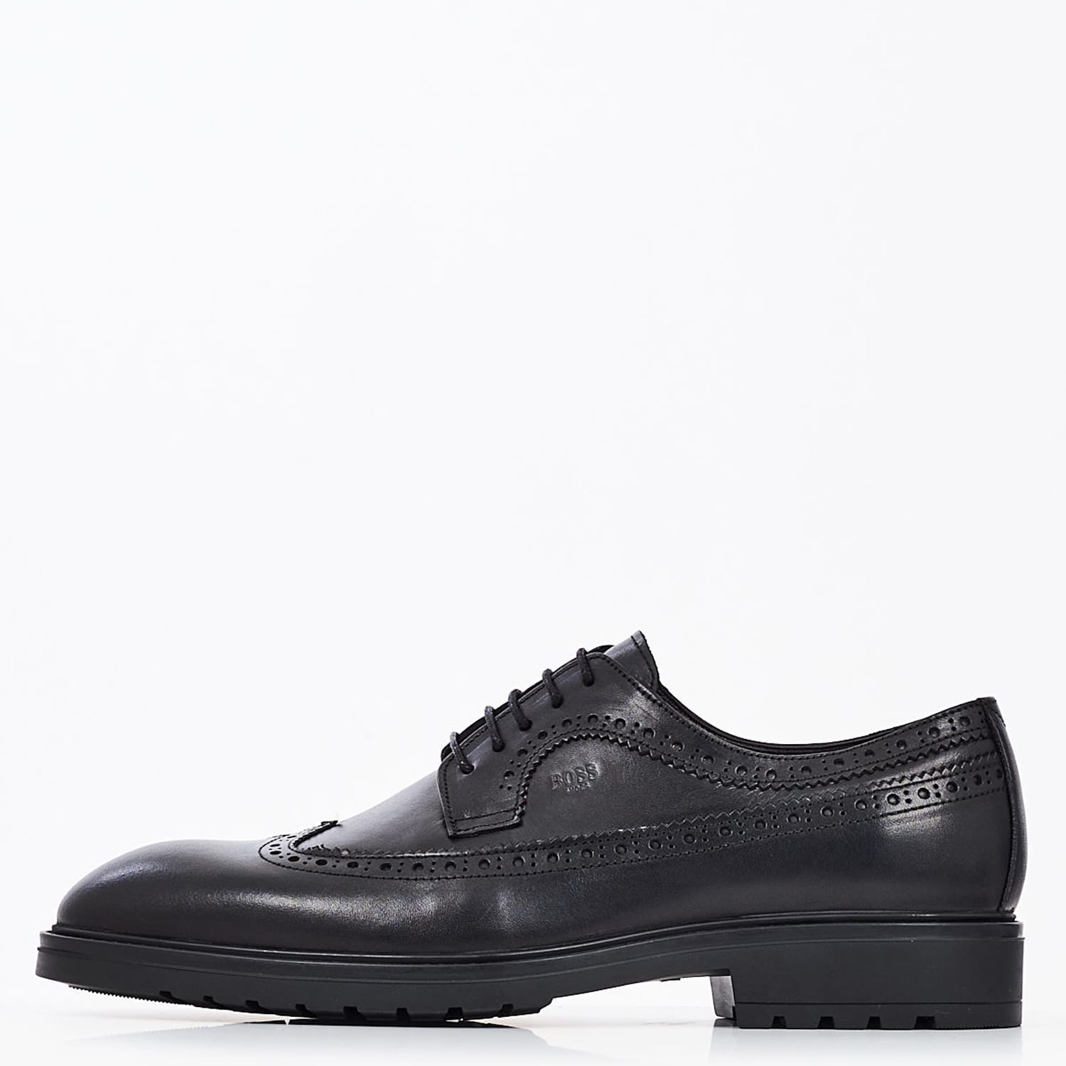 Ανδρικά Παπούτσια Δετά U6983 Μαύρο Δέρμα Boss shoes