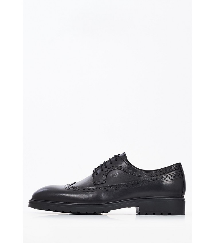Men Shoes U6983 Black Leather Boss shoes