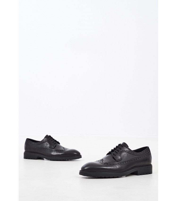 Men Shoes U6983 Black Leather Boss shoes