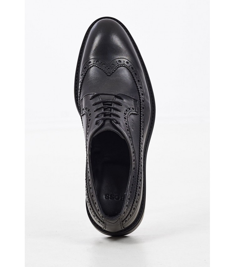 Men Shoes U6983 Black Leather Boss shoes