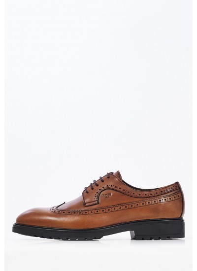Ανδρικά Παπούτσια Δετά U6983 Ταμπά Δέρμα Boss shoes
