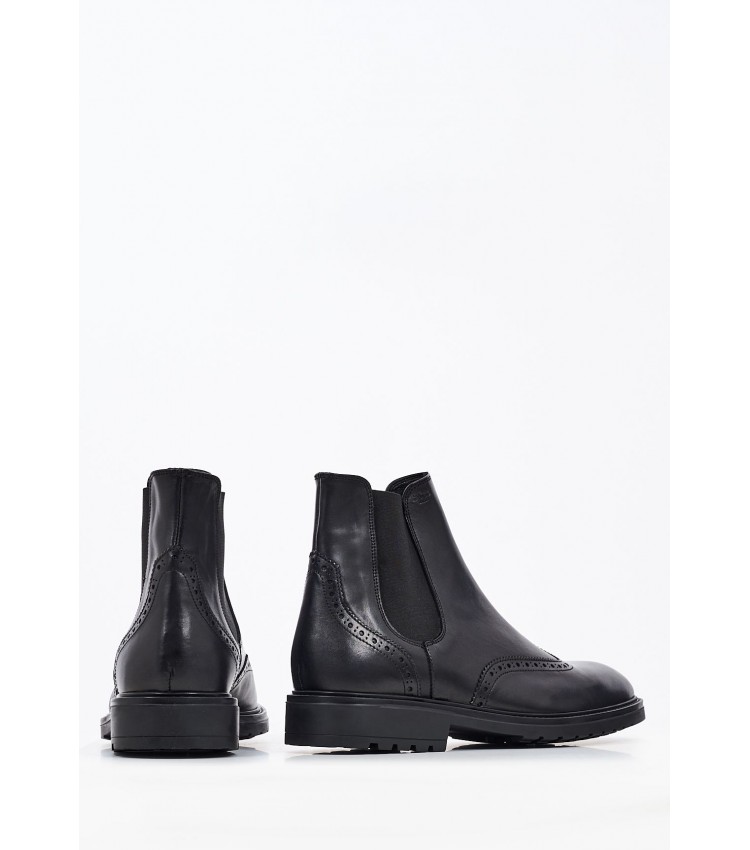 Men Boots U7020 Black Leather Boss shoes