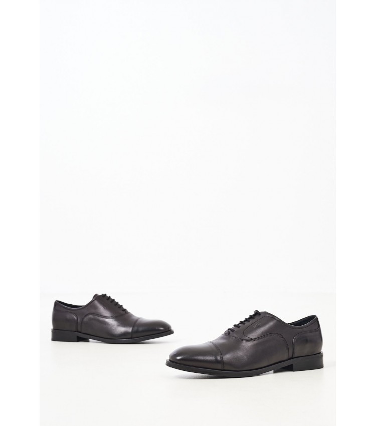 Men Shoes U7062 Black Leather Boss shoes