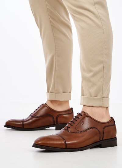 Ανδρικά Παπούτσια Δετά U7062 Ταμπά Δέρμα Boss shoes