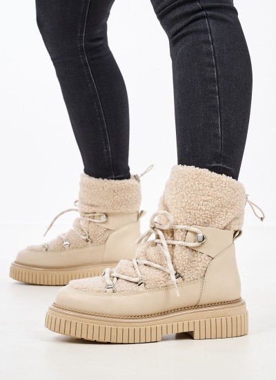 Women Boots 2272 Beige Suede Leather Alpe